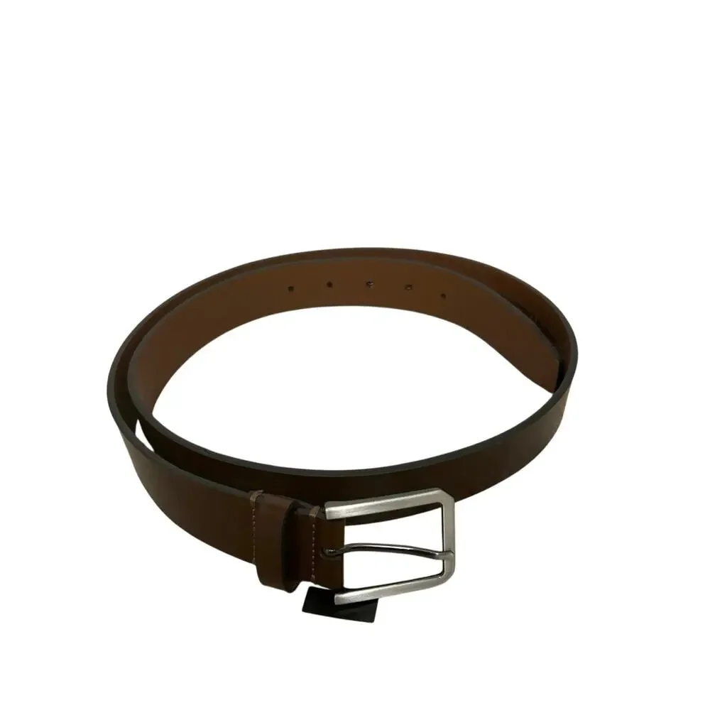 Johnston & Murphy Brown Genuine Leather Belt Made in Italy Size 40 Dress Casual